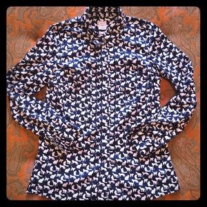 GAP Cat Kitty Print Button Down Shirt